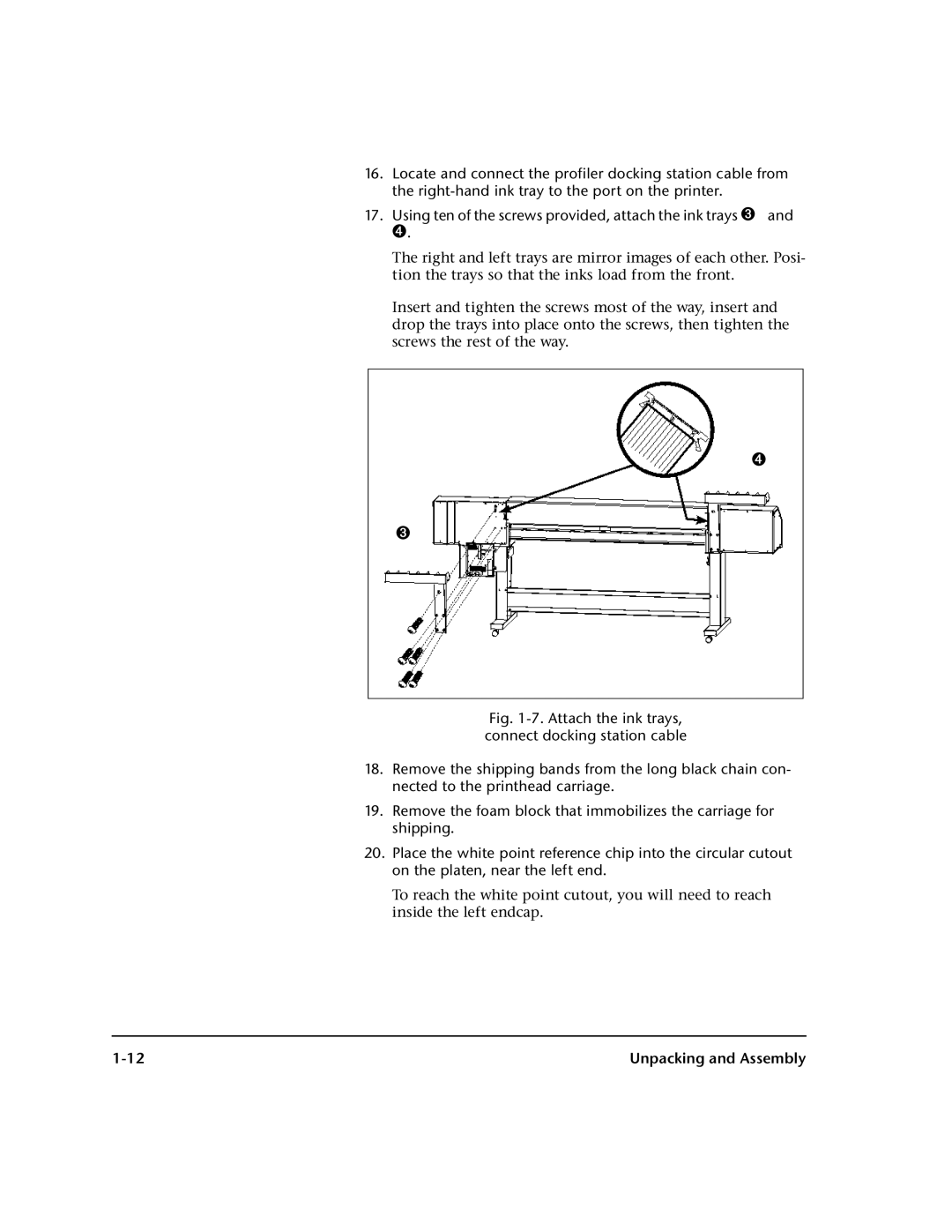 HP 0706124 REV B manual Unpacking and Assembly 