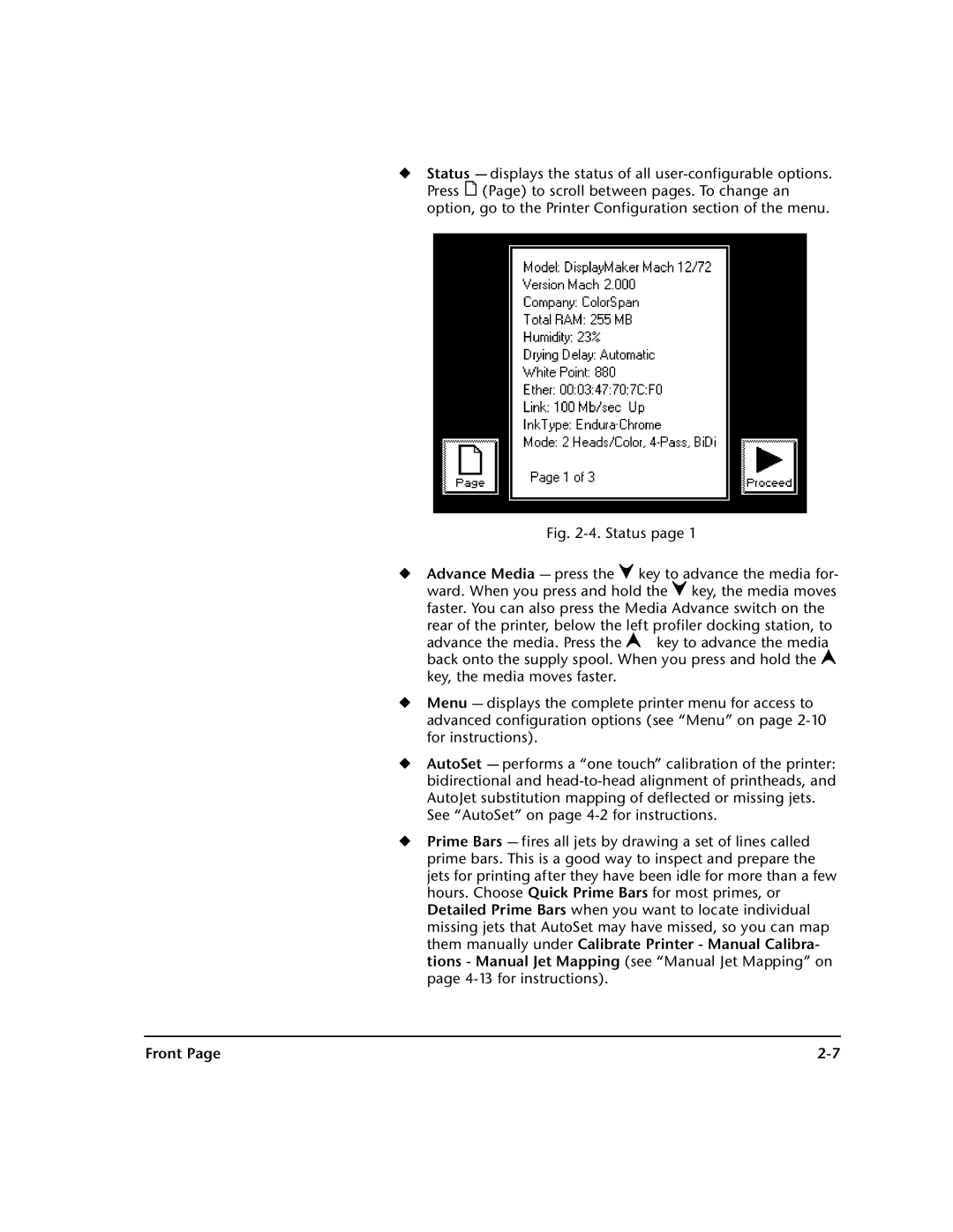 HP 0706124 REV B manual Front 