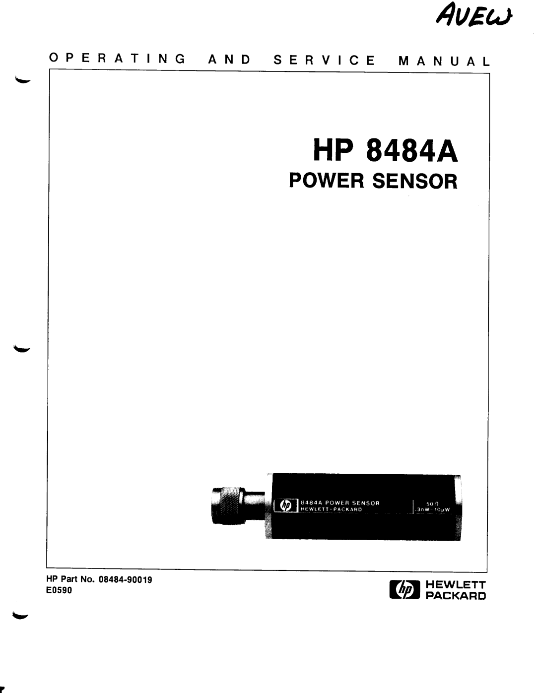 HP 08484-90019 manual 