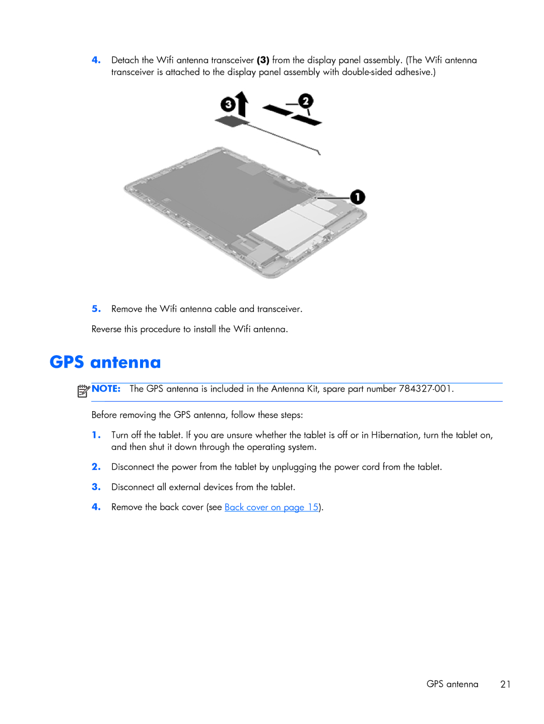 HP 10 2101 manual GPS antenna 