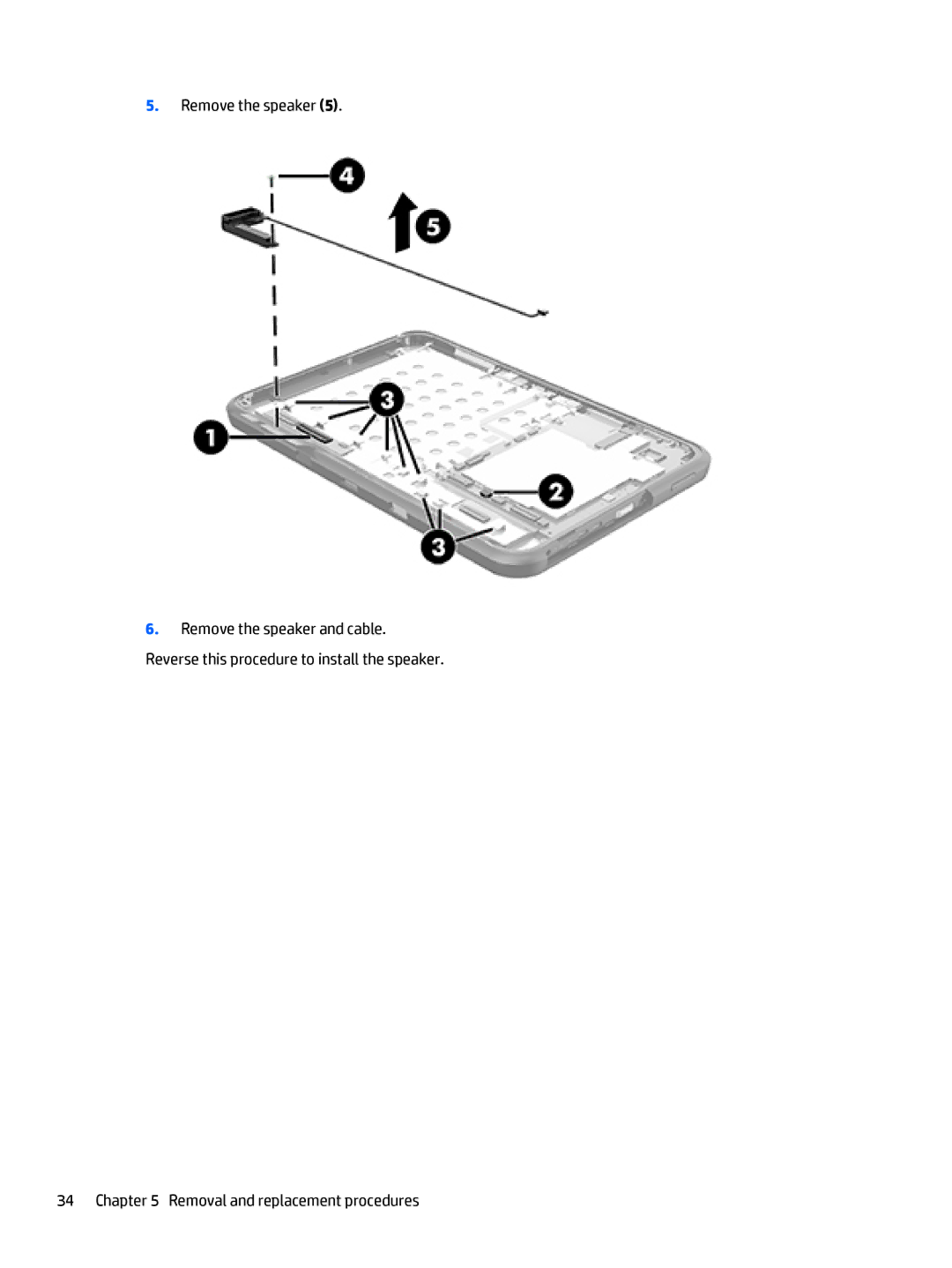 HP 10 EE G1 Healthcare manual Remove the speaker 