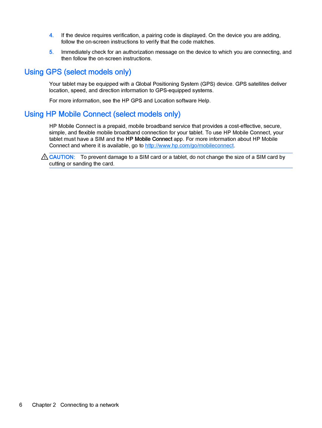 HP 10 EE G1 manual Using GPS select models only, Using HP Mobile Connect select models only 