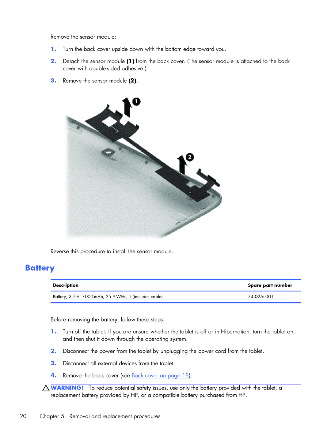 HP 10 HD 3500us, 10 HD 3608us, 10 HD 3510us, 10 HD 3600us manual Battery 