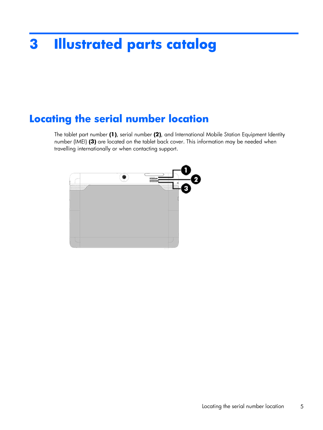 HP 10 Plus - 3700nf manual Illustrated parts catalog, Locating the serial number location 