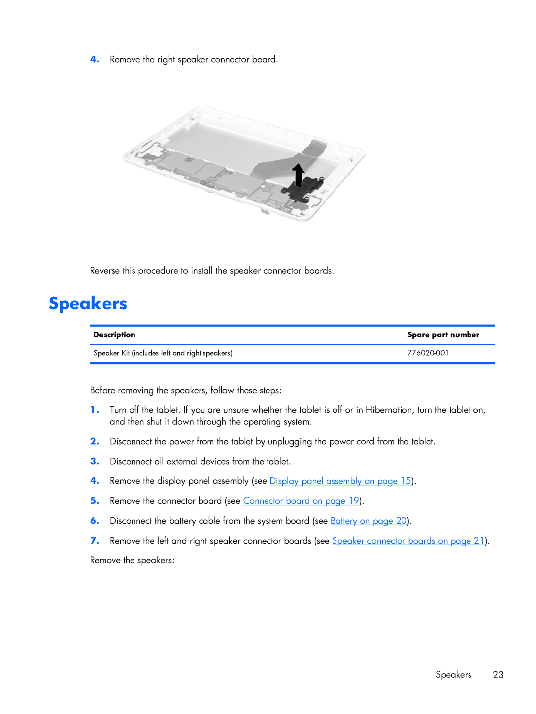 HP 10 Plus - 3700nf manual Speakers 