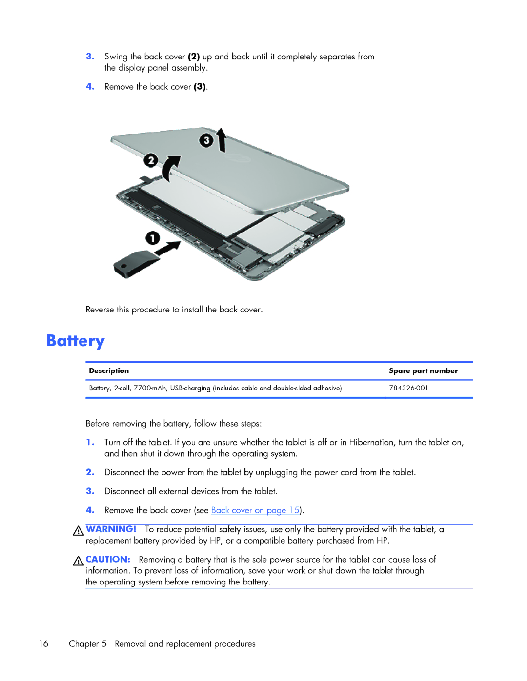 HP 10 Plus 2201 manual Battery 