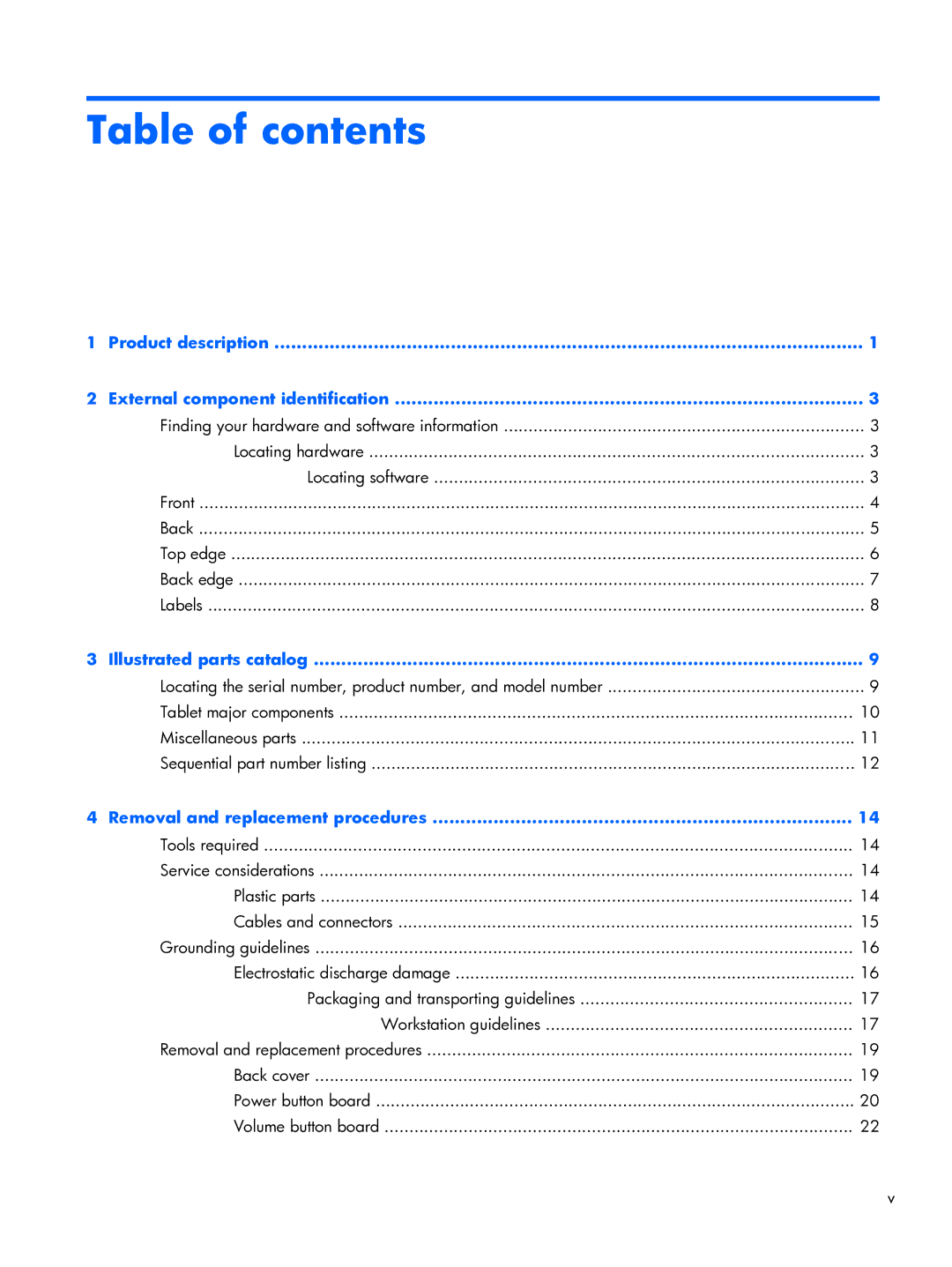 HP 10 manual Table of contents 