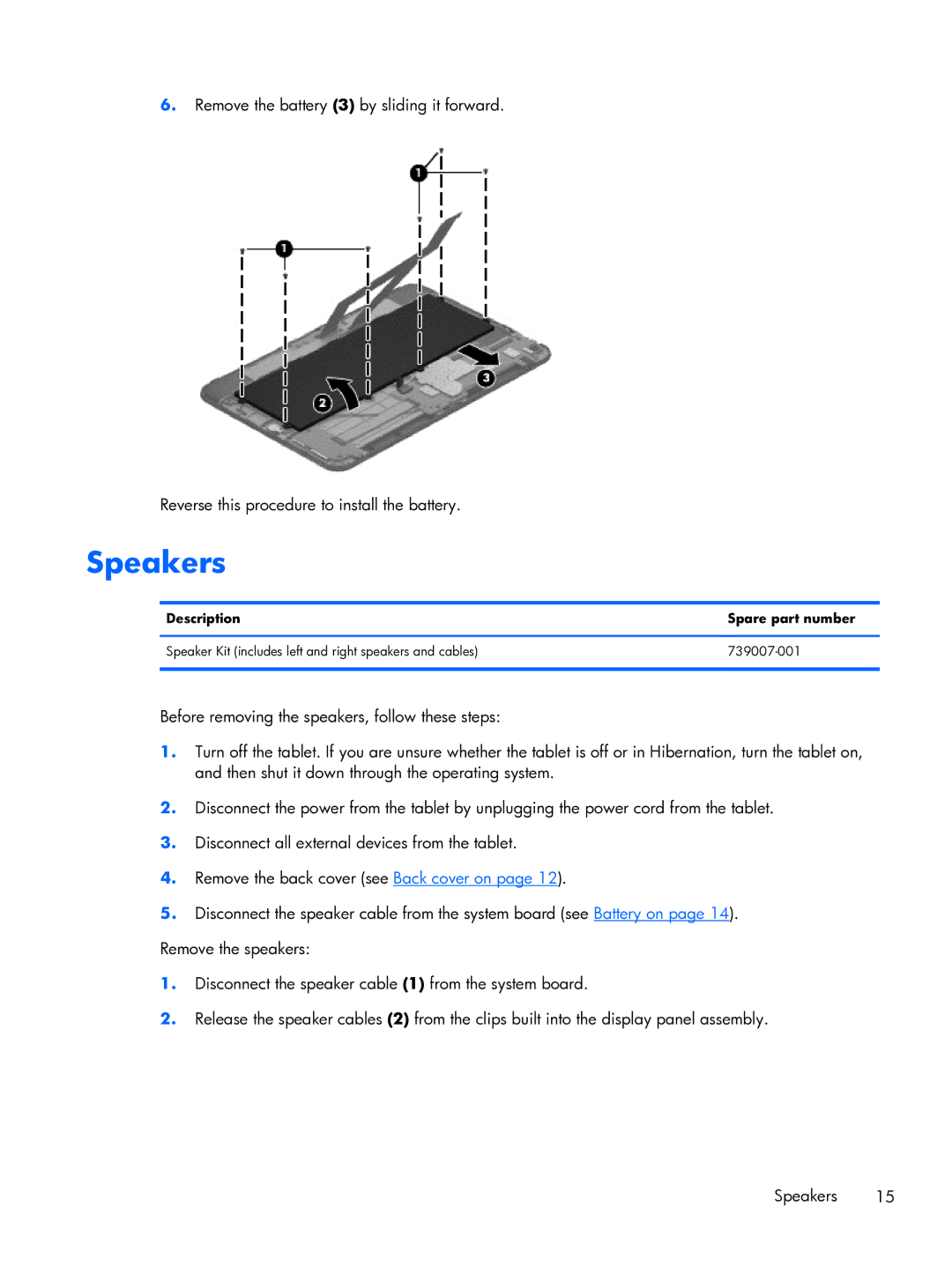 HP 10 manual Speakers 