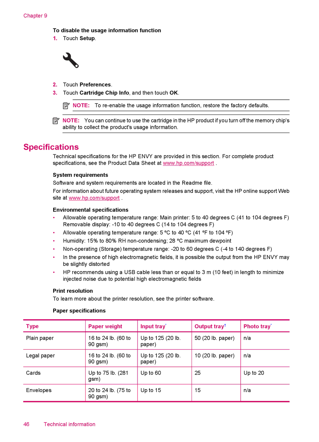 HP 100 - D410b, 100 - D410a manual Specifications 