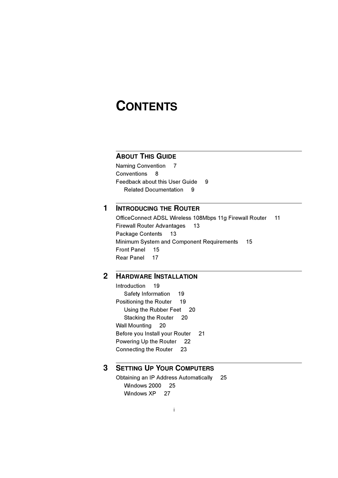 HP 100 -G Router manual Contents 