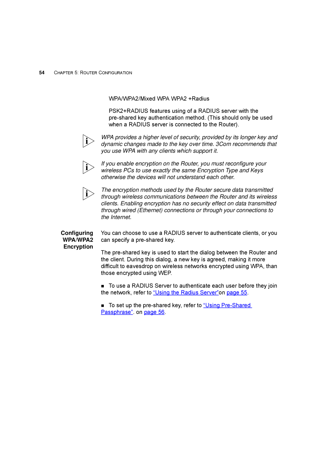 HP 100 -G Router manual Encryption 