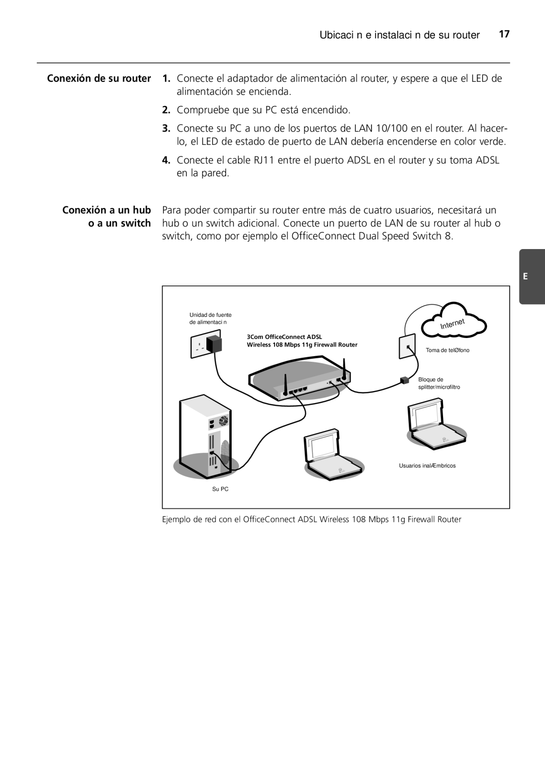 HP 100 -G Router manual Switch, como por ejemplo el OfficeConnect Dual Speed Switch 