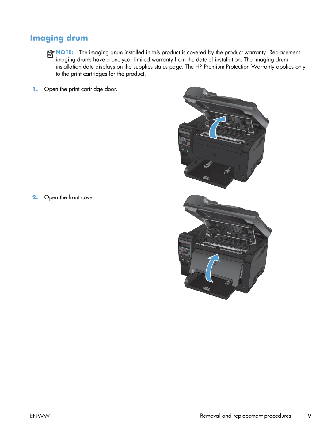 HP 100 CE866A manual Imaging drum 