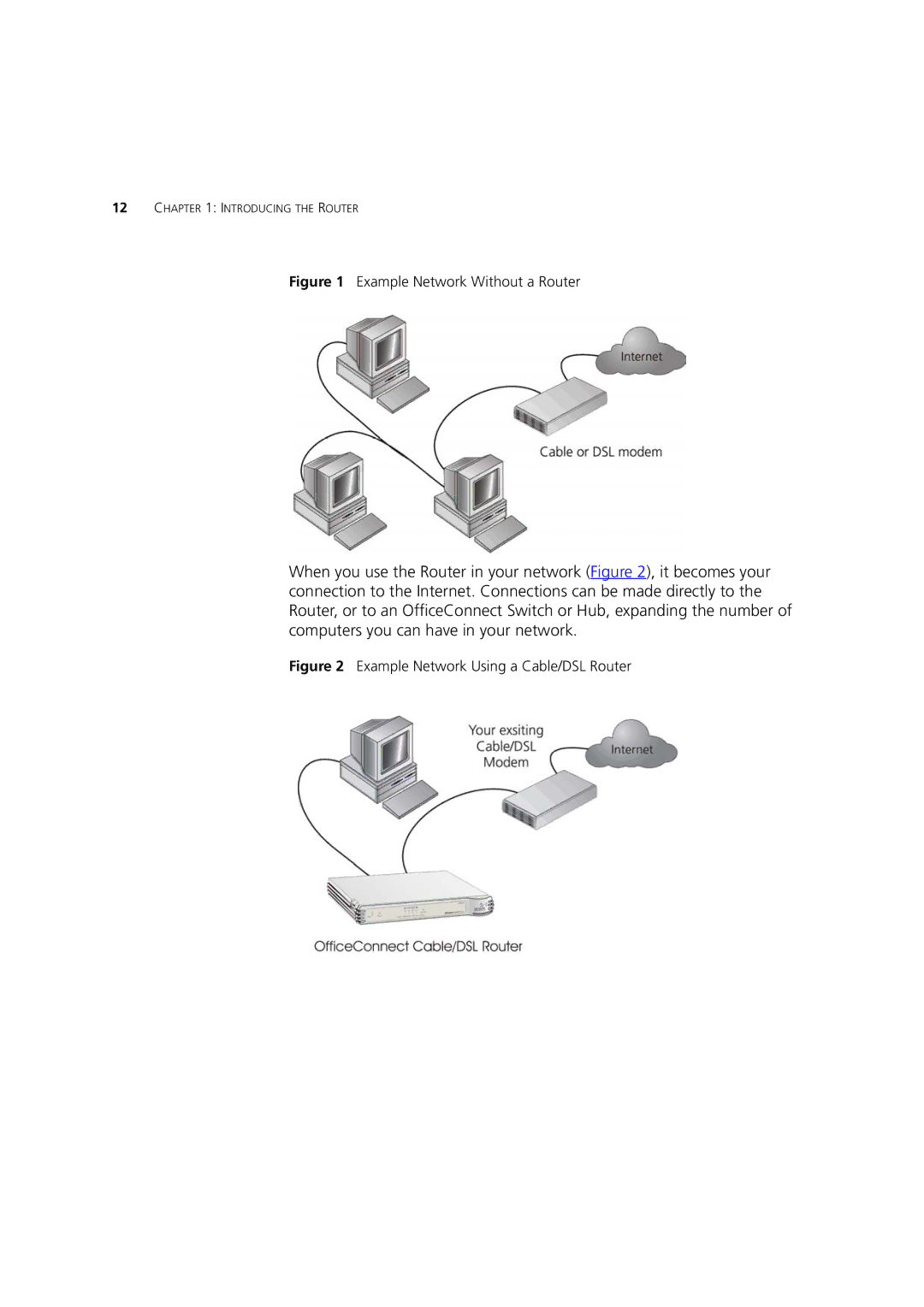 HP 100 Router manual Example Network Without a Router 