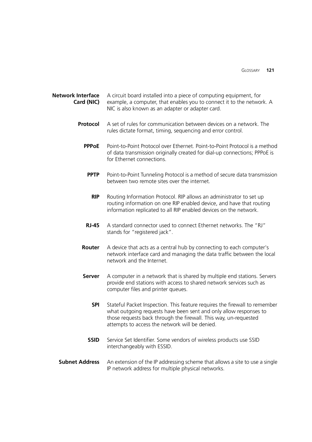 HP 100 Router manual Glossary 