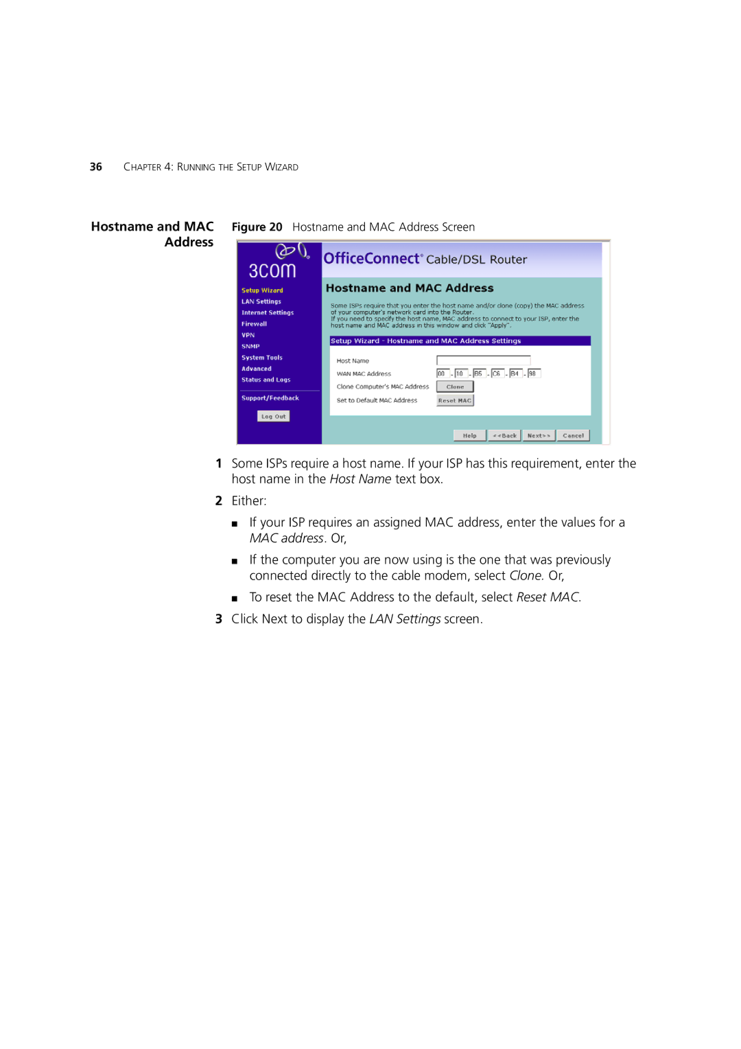 HP 100 Router manual Address 