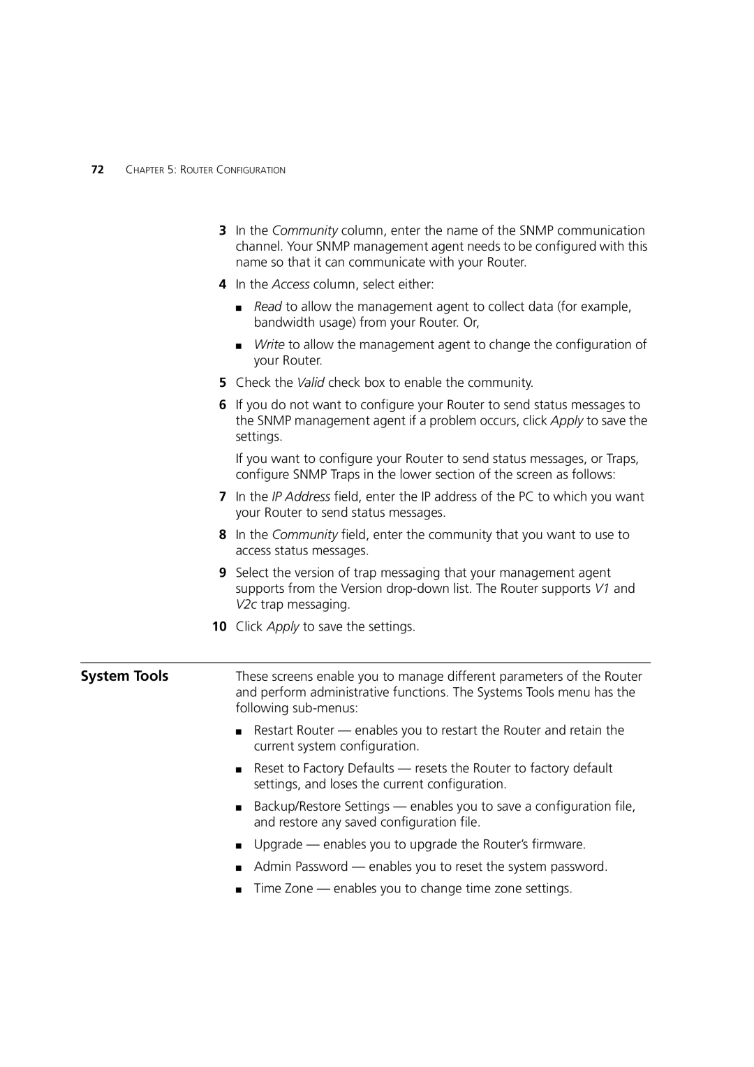 HP 100 Router manual System Tools 