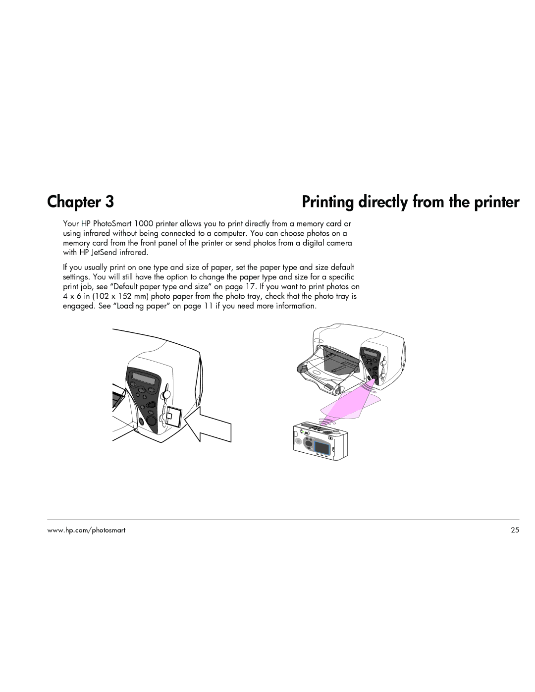 HP 1000 manual Printing directly from the printer 