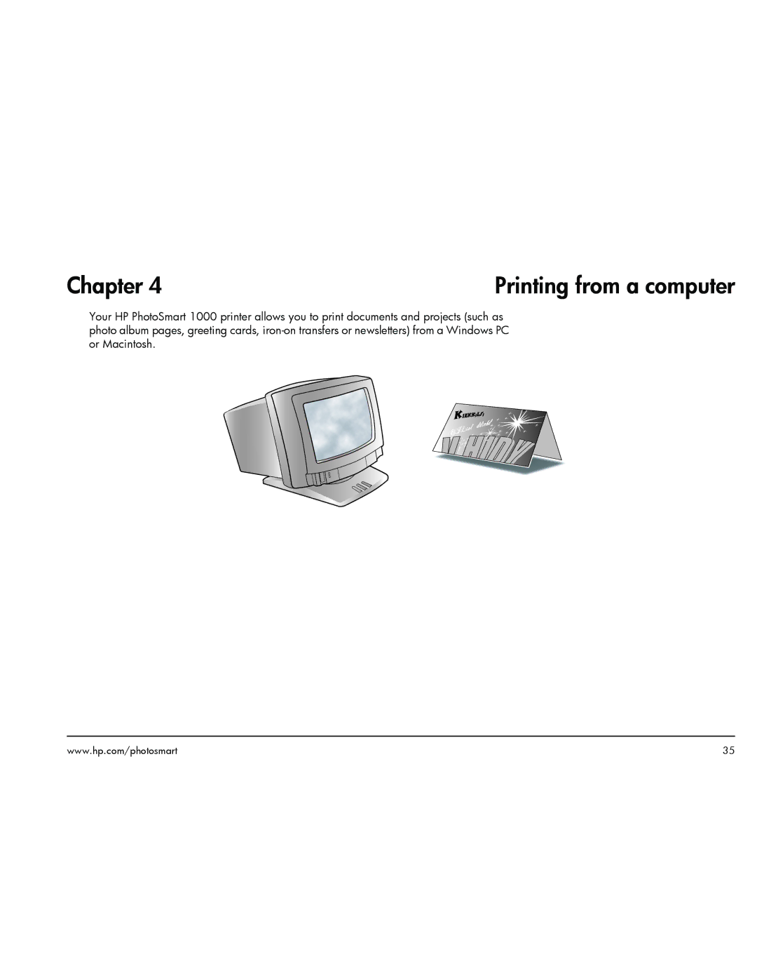 HP 1000 manual Printing from a computer 