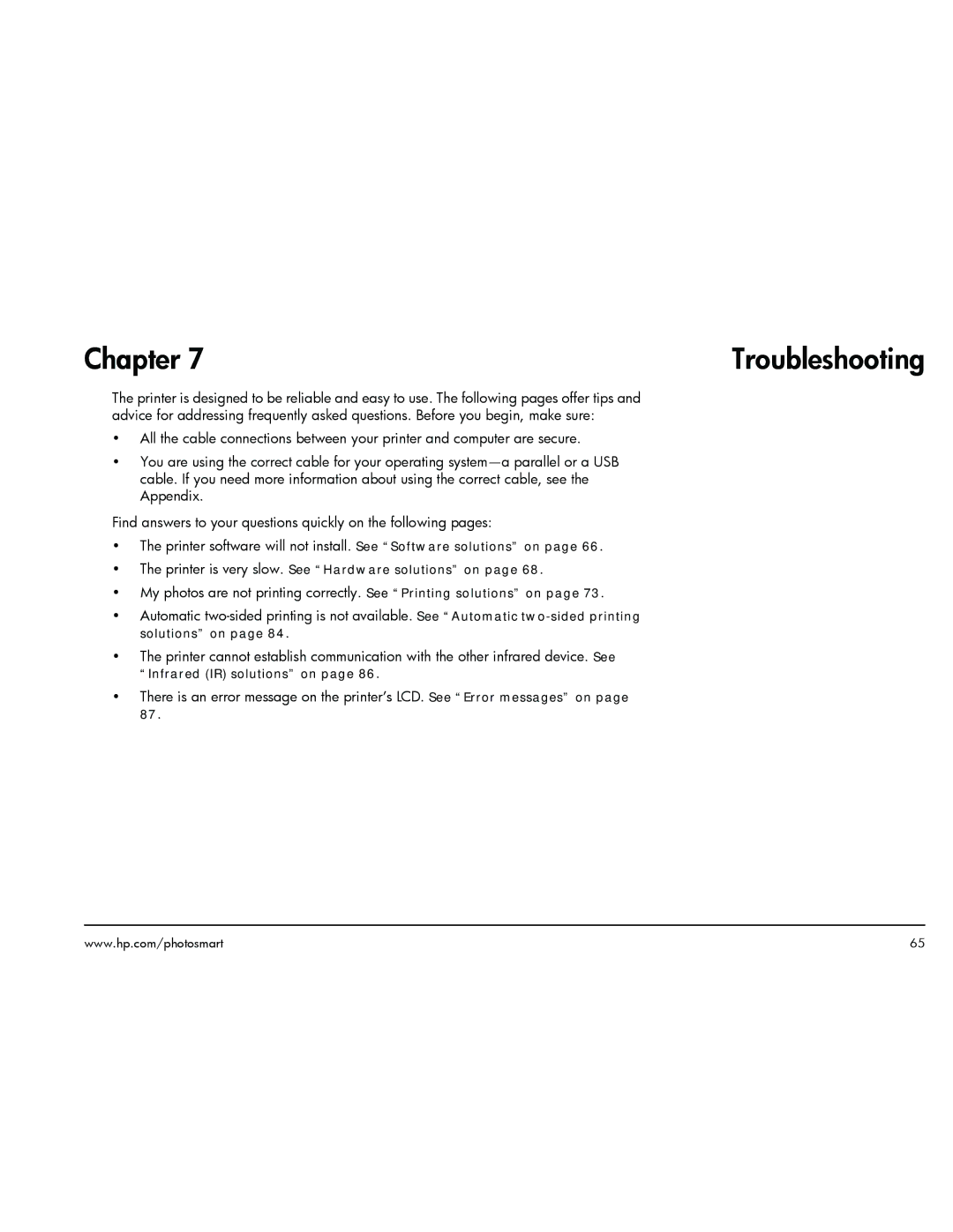 HP 1000 manual Troubleshooting 