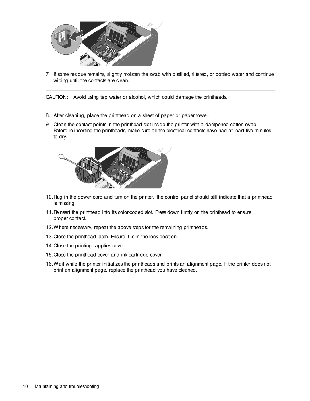 HP 1000 manual Maintaining and troubleshooting 