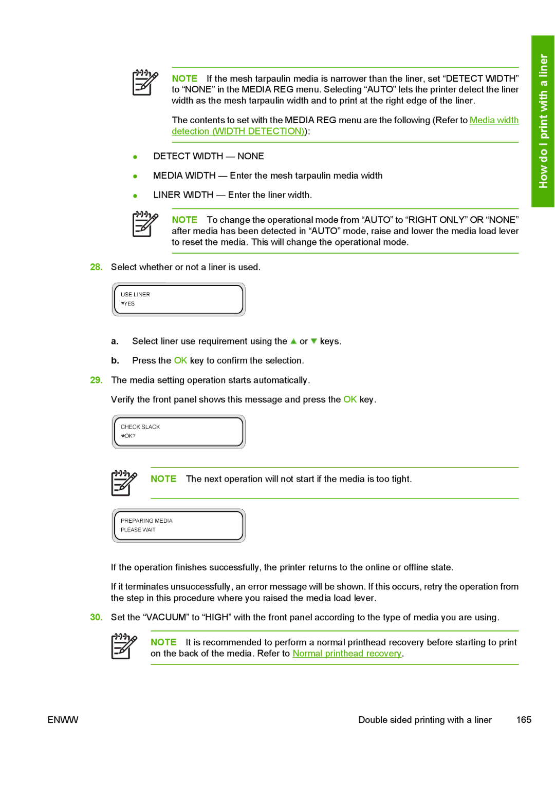 HP 10000s manual Detect Width None 