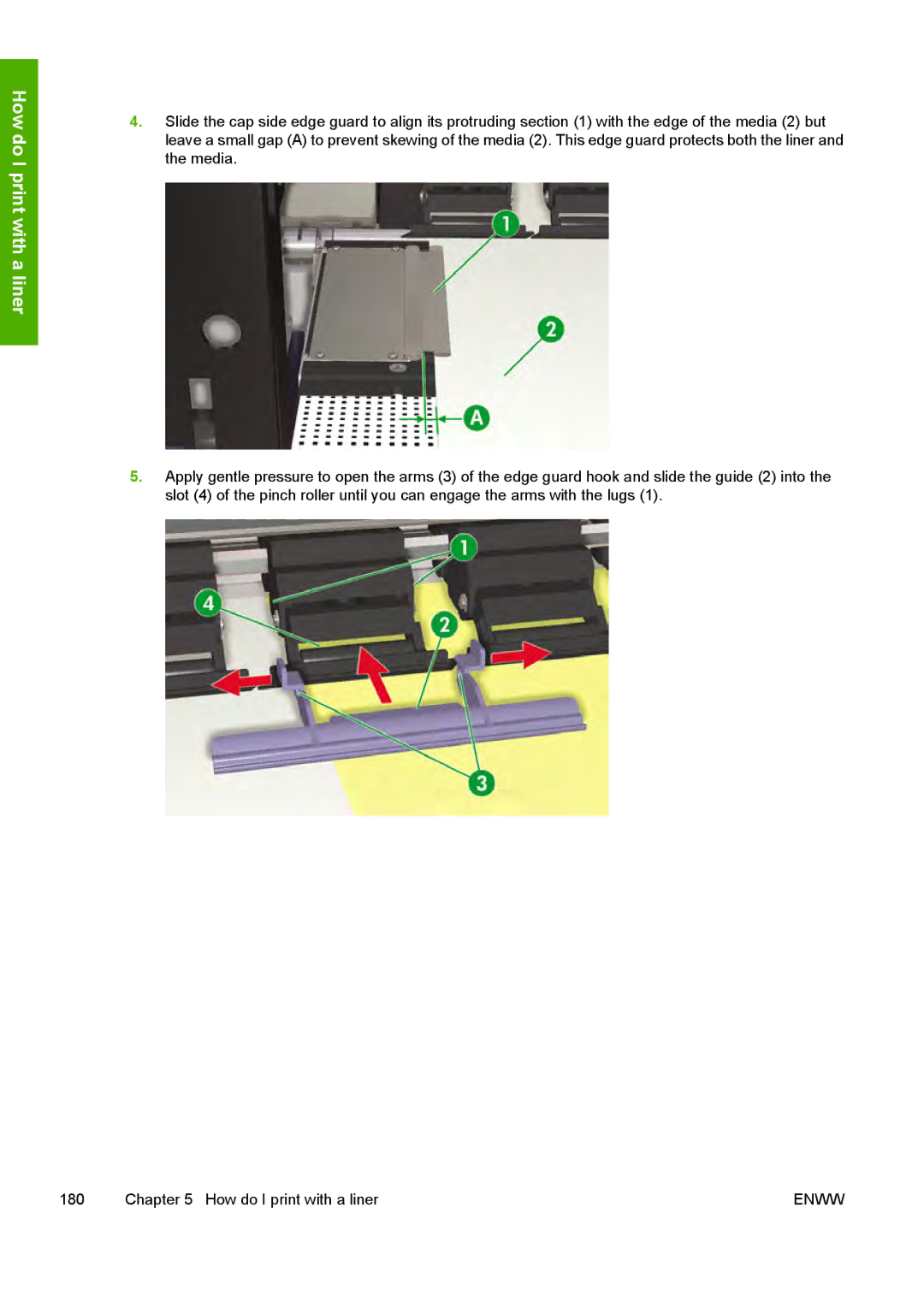 HP 10000s manual How do I print with a liner 