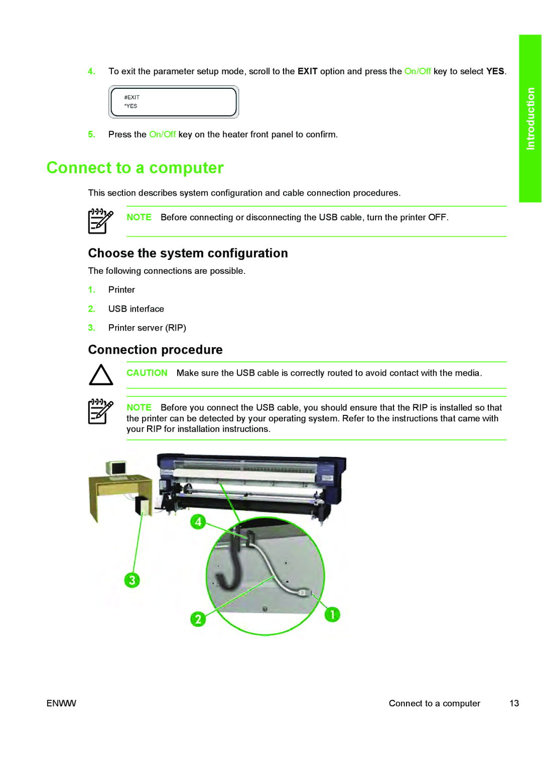 HP 10000s manual Connect to a computer, Choose the system configuration, Connection procedure 