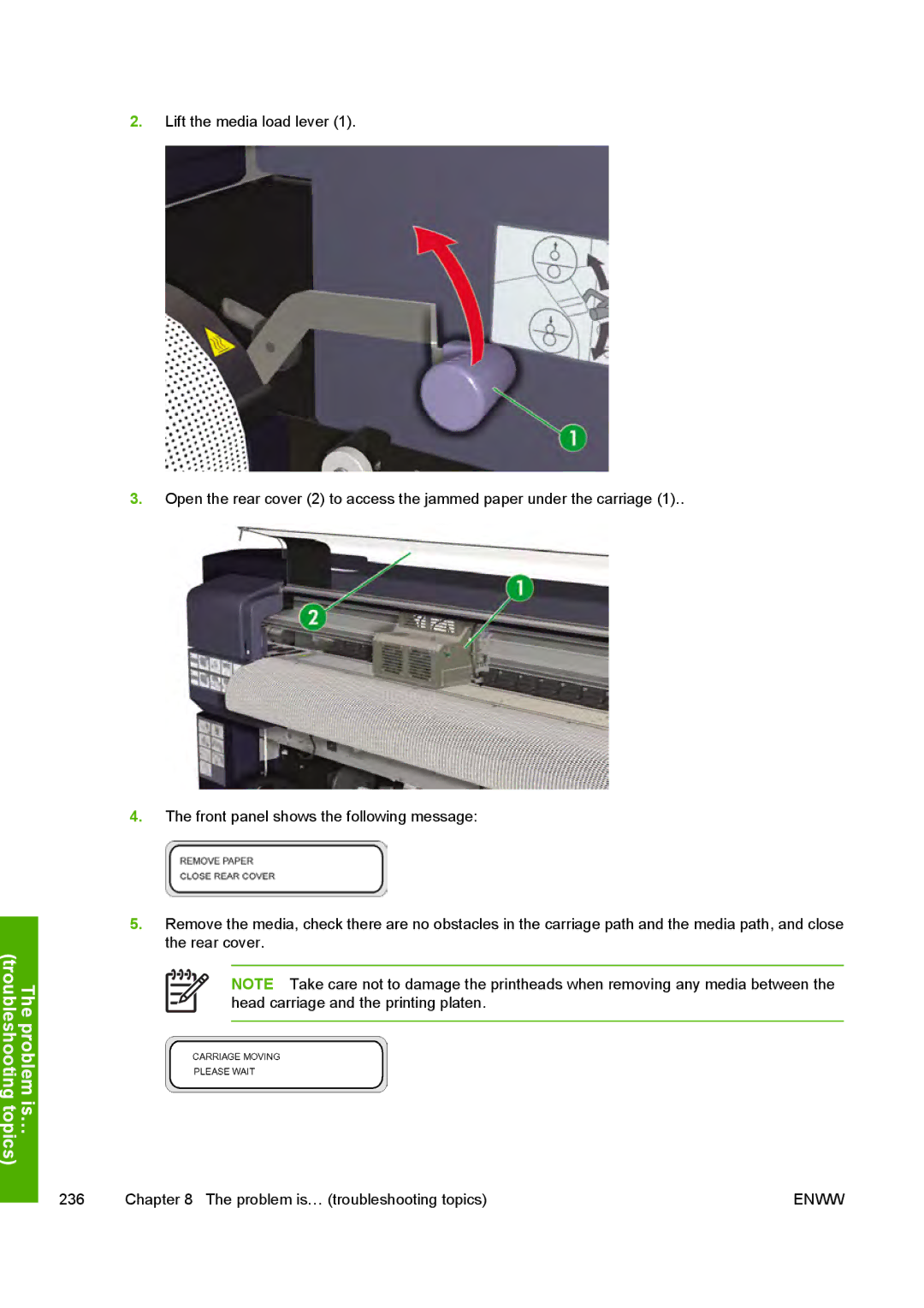 HP 10000s manual Problem is… troubleshooting topics 