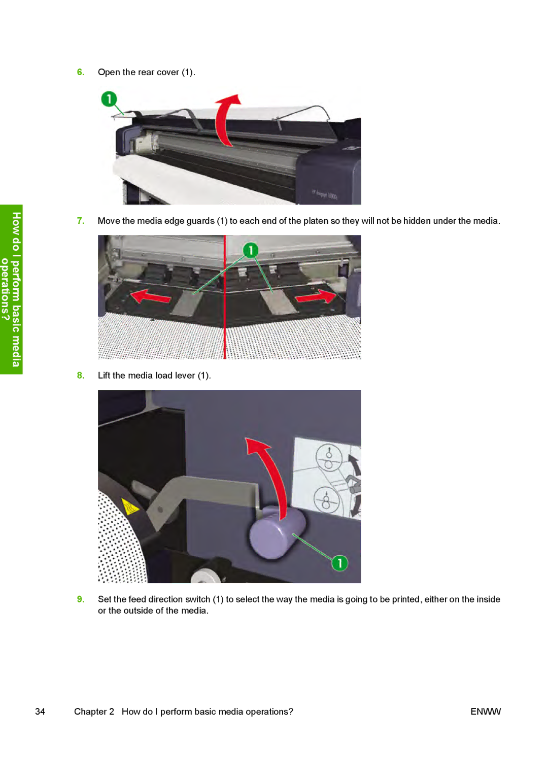 HP 10000s manual How do I perform basic media operations? 