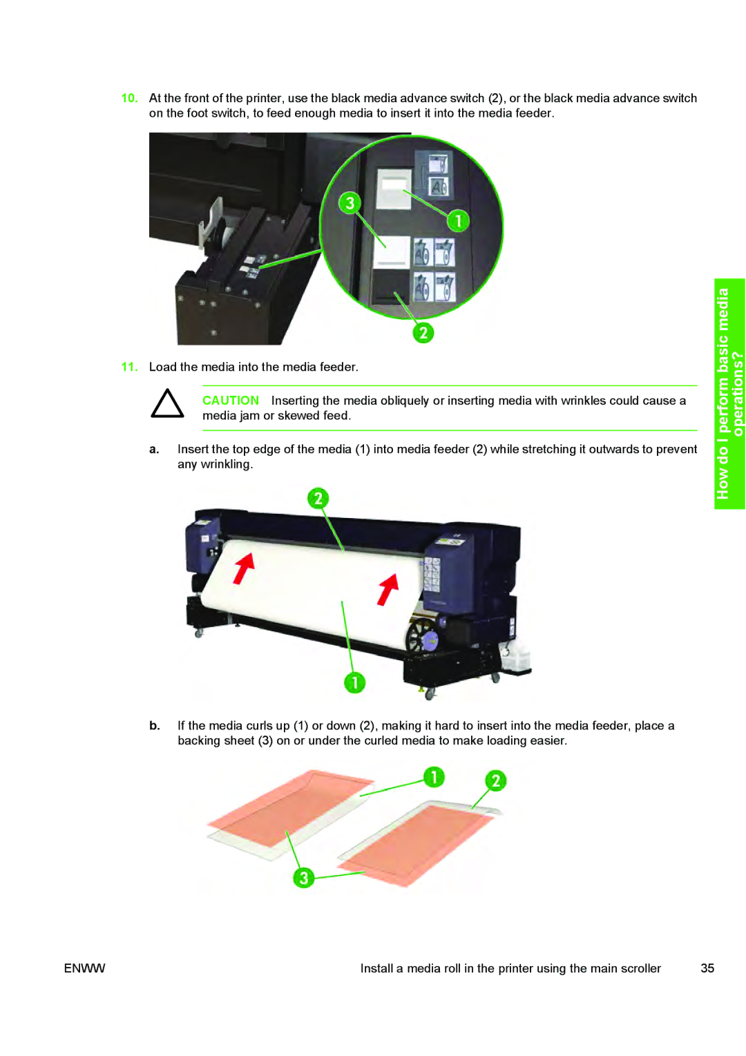 HP 10000s manual How do I perform basic media operations? 