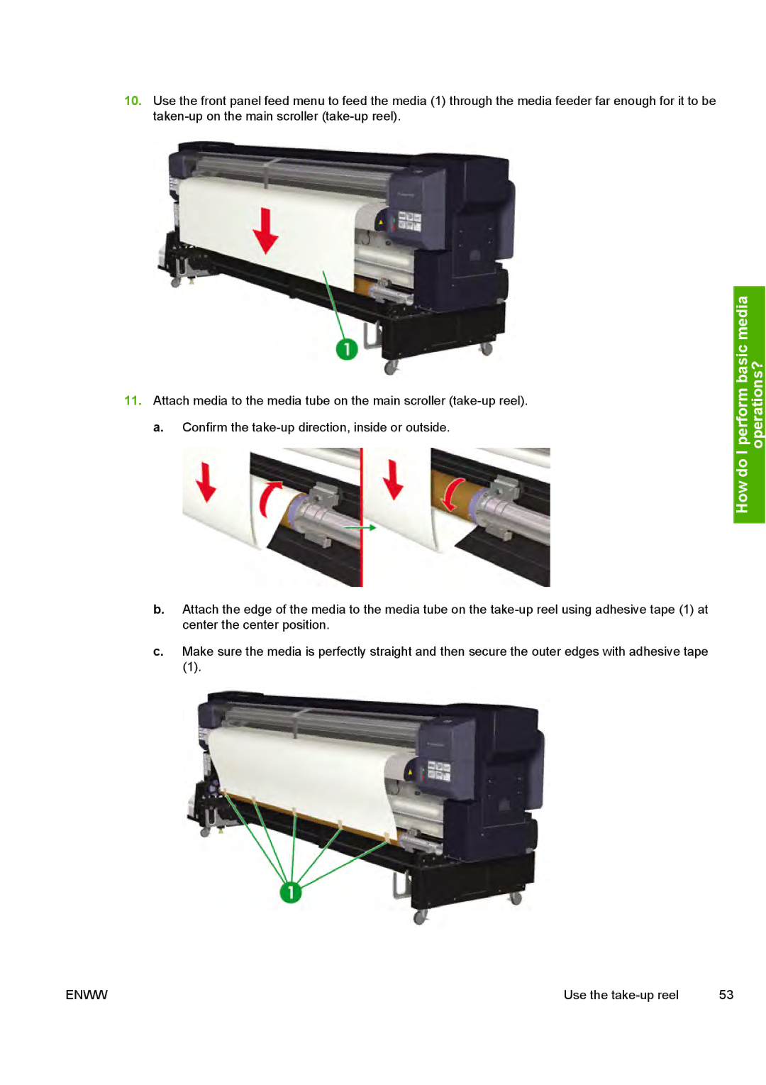 HP 10000s manual How do I perform basic media operations? 