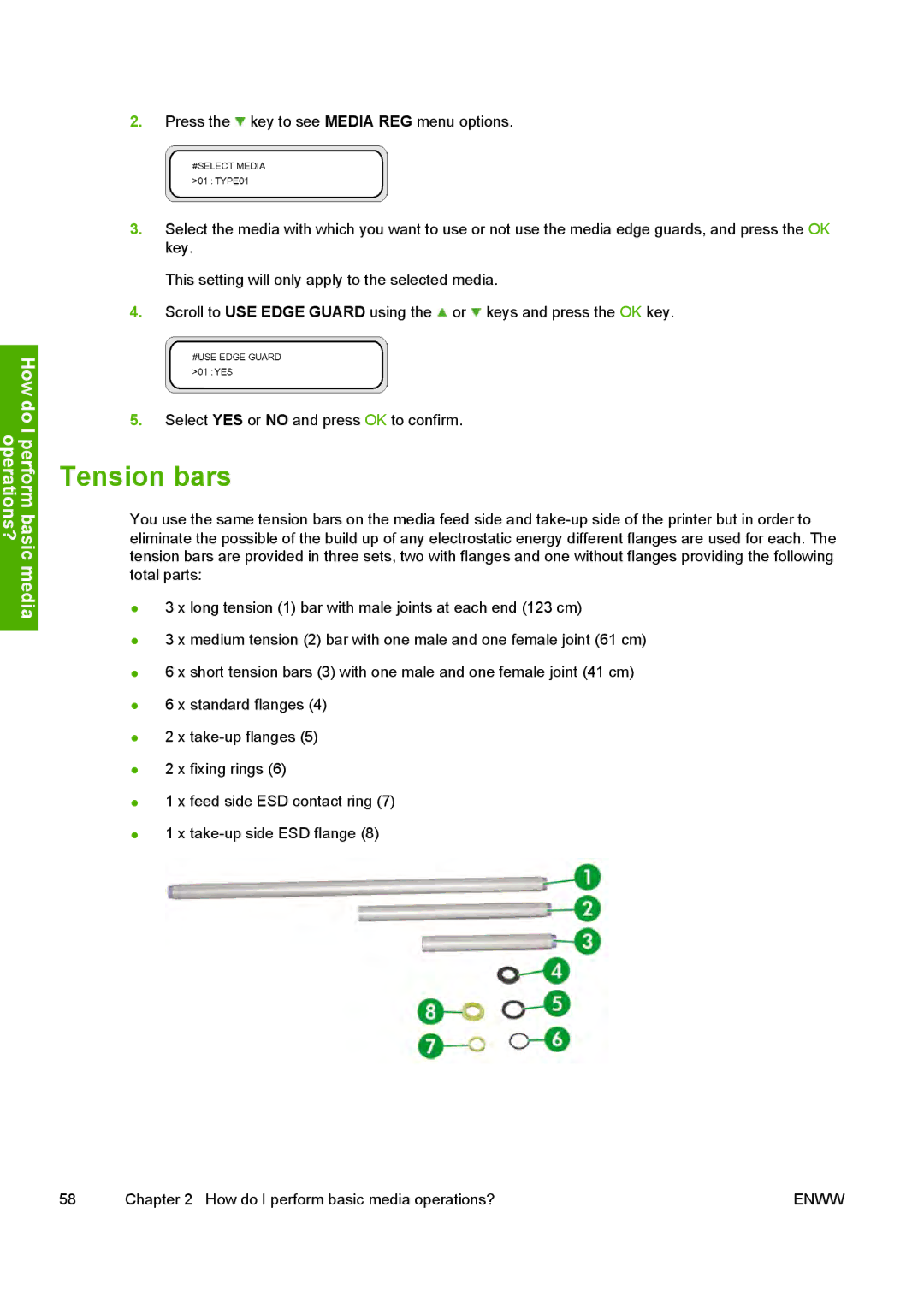 HP 10000s manual Tension bars 