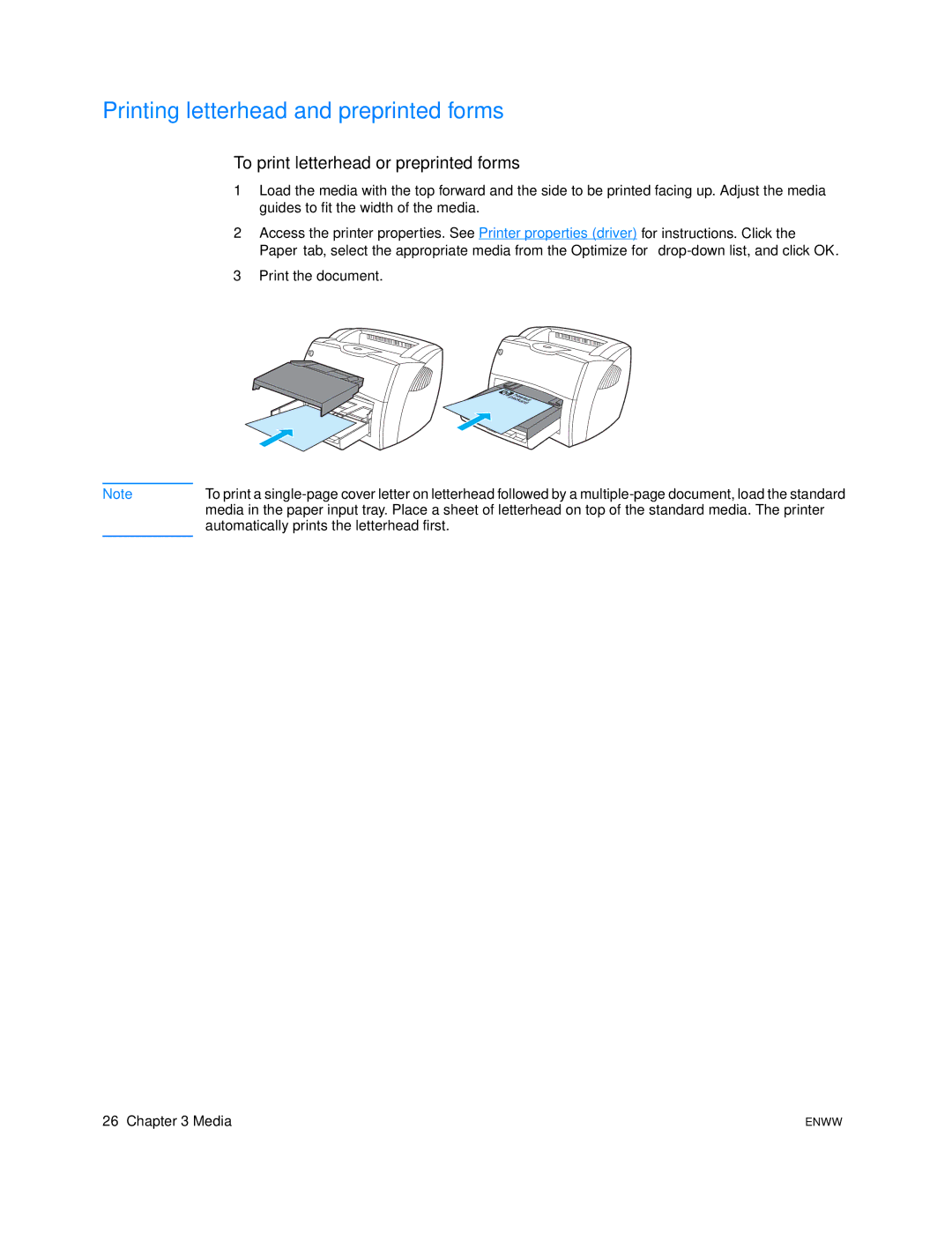 HP 1005 manual Printing letterhead and preprinted forms, To print letterhead or preprinted forms 