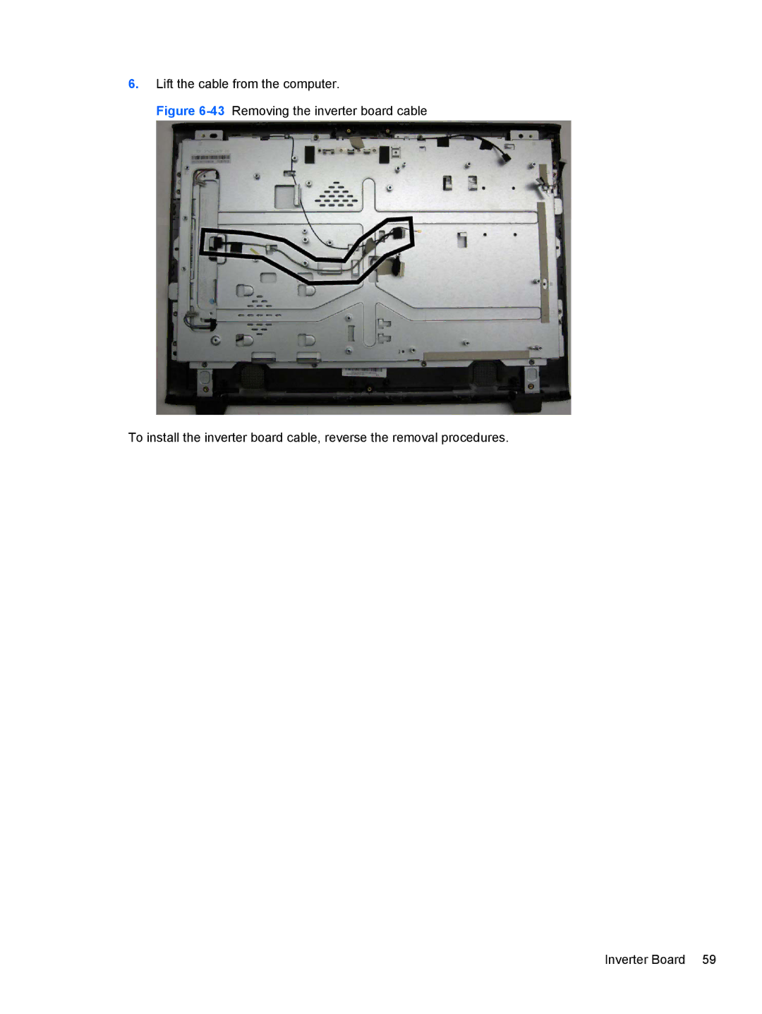 HP 100B manual Lift the cable from the computer 