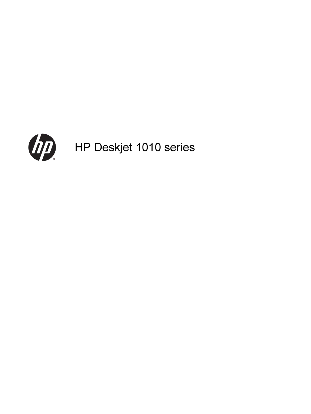HP 1010 COMMERCIAL INKJETPR CX015A#B1H, 1010 Commercial Inkjet CX015AB1H manual HP Deskjet 1010 series 