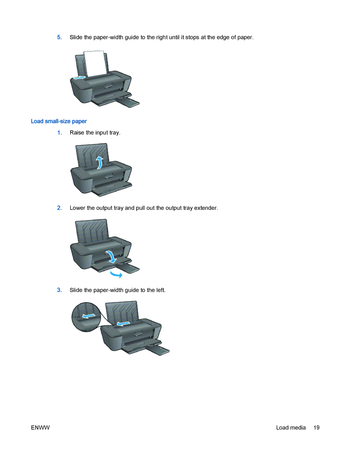 HP 1010 COMMERCIAL INKJETPR CX015A#B1H, 1010 Commercial Inkjet CX015AB1H manual Load small-size paper 