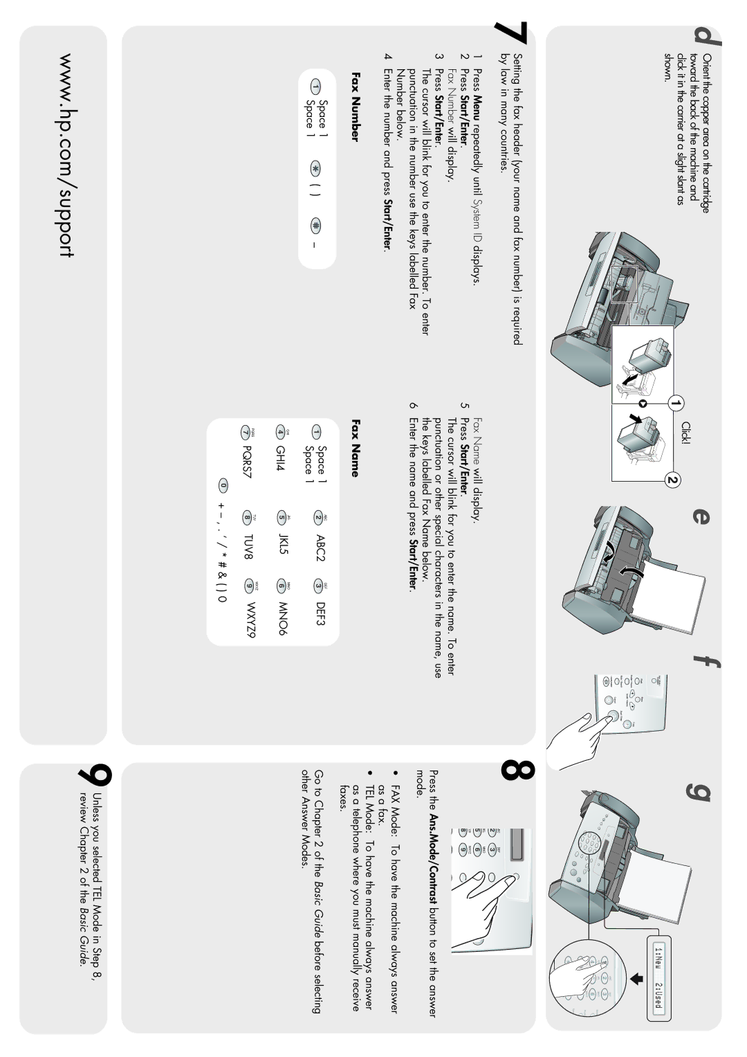 HP 1010xi Fax, 1010 Fax manual Fax Number, Fax Name 