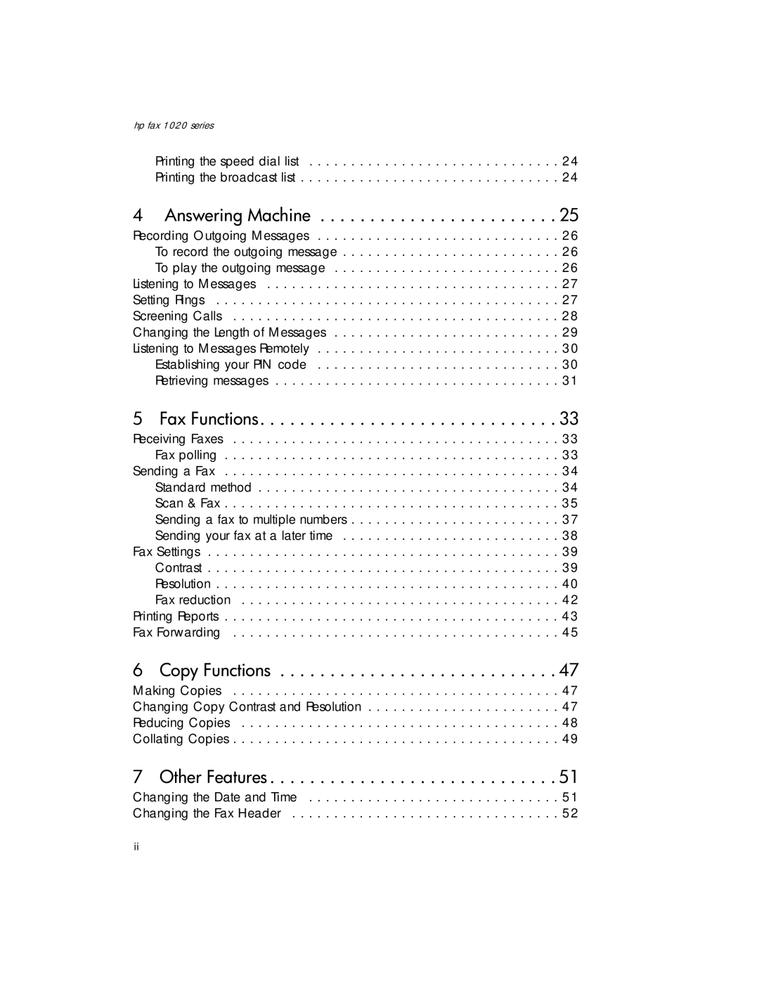 HP 1020xi Fax, 1020 Fax manual Printing the speed dial list Printing the broadcast list 