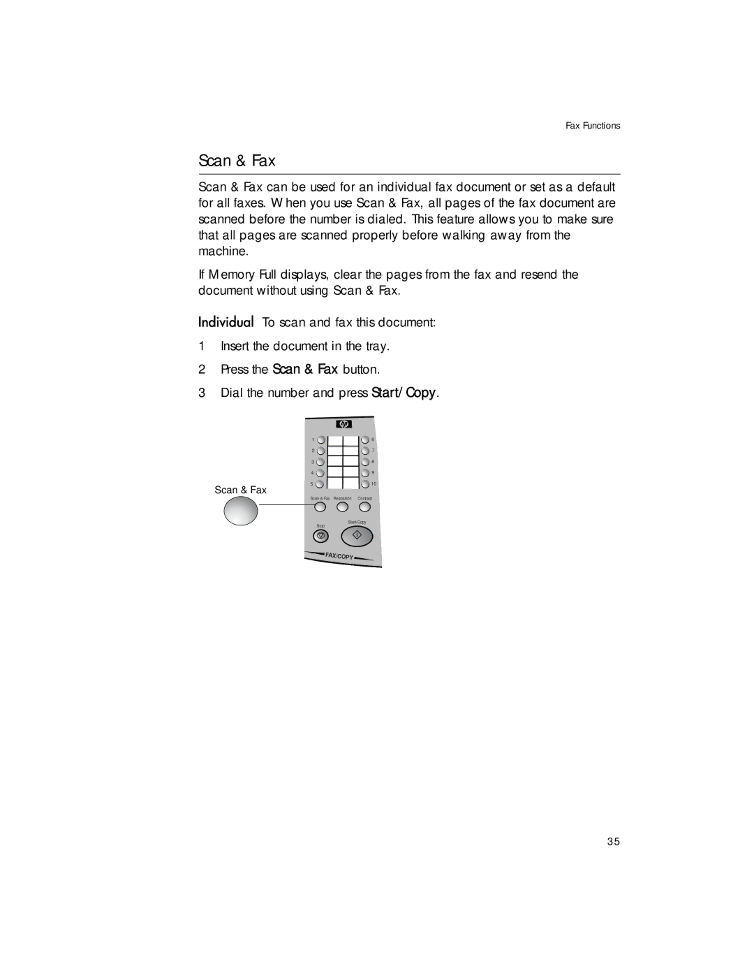 HP 1020 Fax, 1020xi Fax manual Fax Functions 