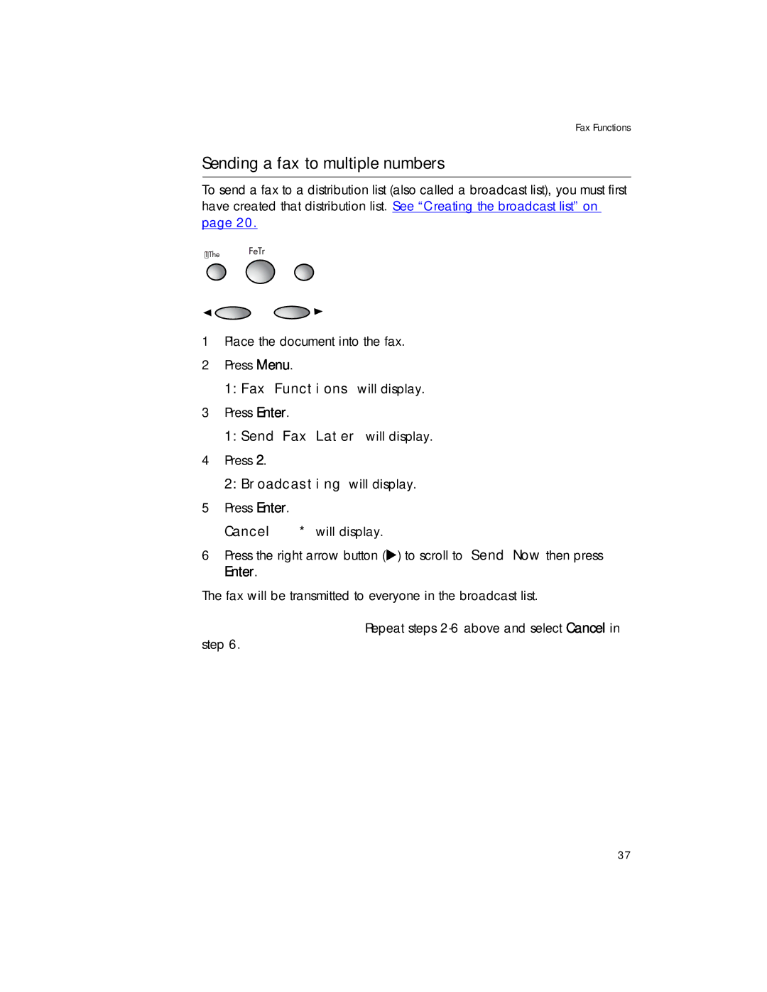 HP 1020 Fax, 1020xi Fax manual Page20, Sending a fax to multiple numbers 