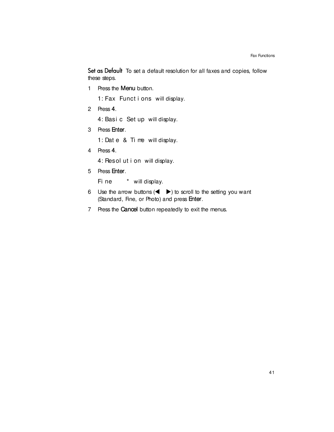 HP 1020 Fax, 1020xi Fax manual To scroll to the setting you want 