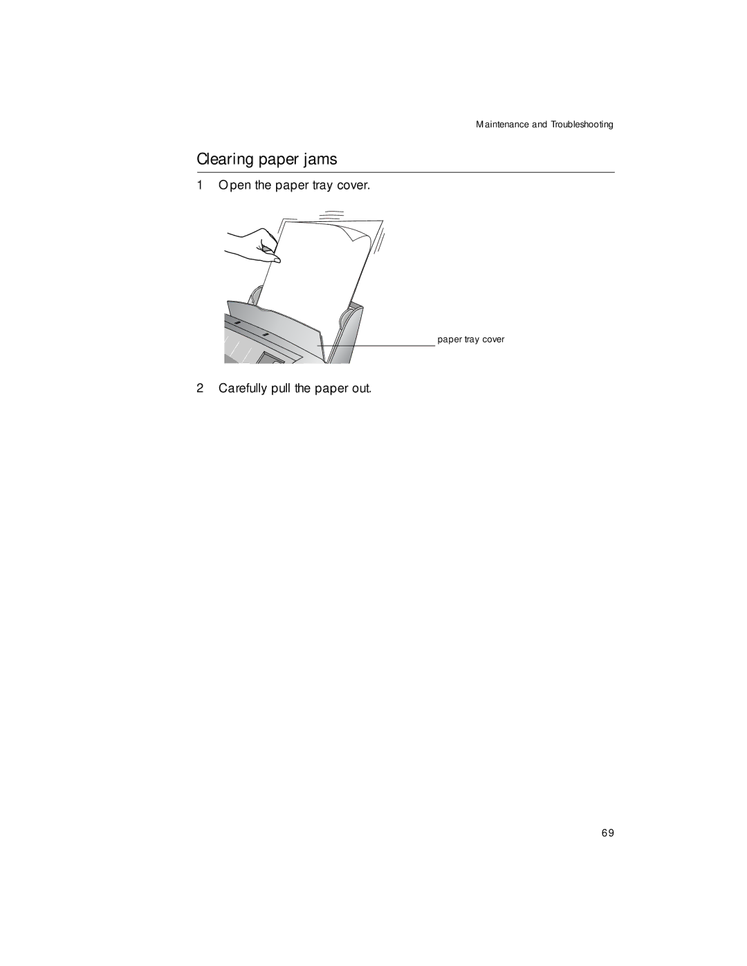 HP 1020 Fax, 1020xi Fax manual Clearing paper jams 