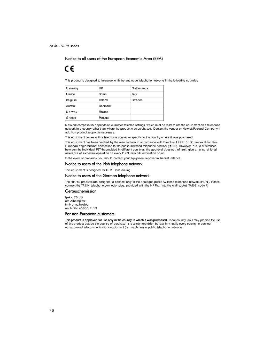 HP 1020xi Fax, 1020 Fax manual 1126117 