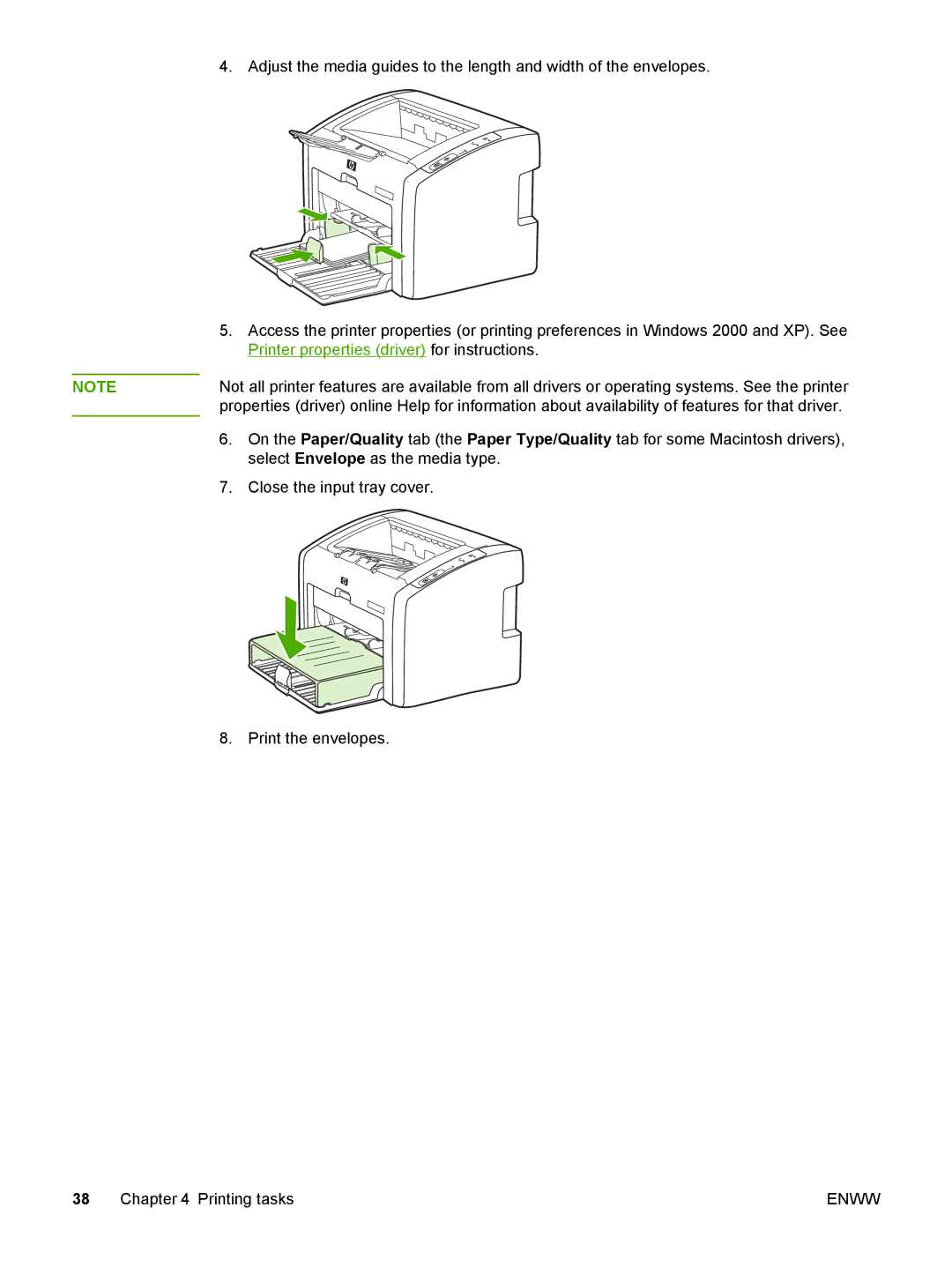 HP 1022nw manual Close the input tray cover 