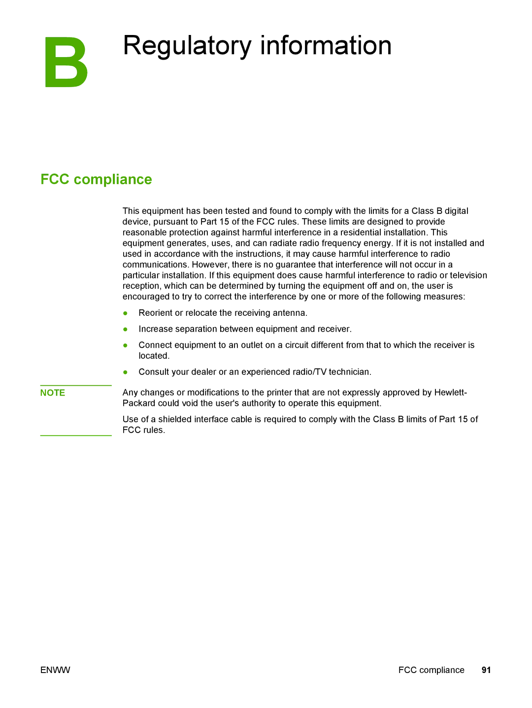 HP 1022nw manual Regulatory information, FCC compliance 