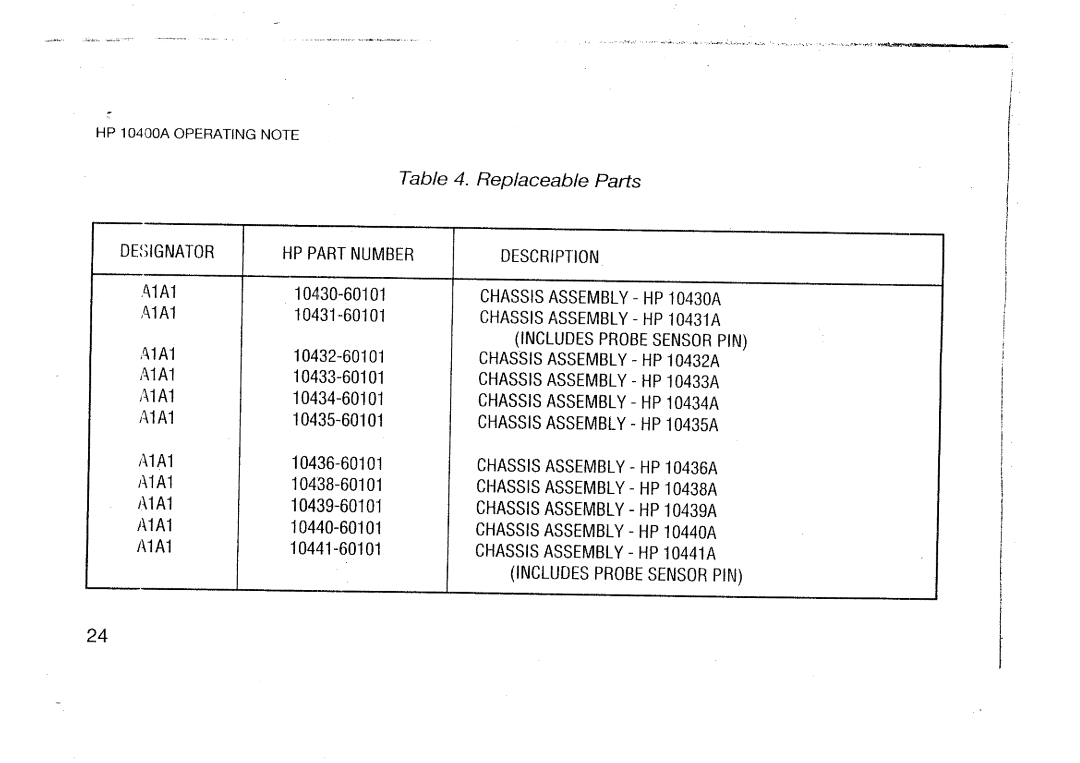 HP 10442A, 10438A, 10437A, 10430A, 10440A, 10435A, 10436A manual 