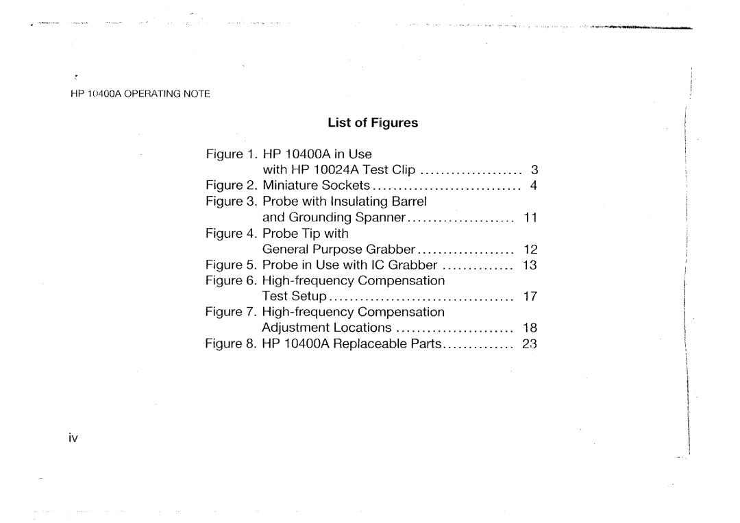 HP 10440A, 10442A, 10438A, 10437A, 10430A, 10435A, 10436A manual 