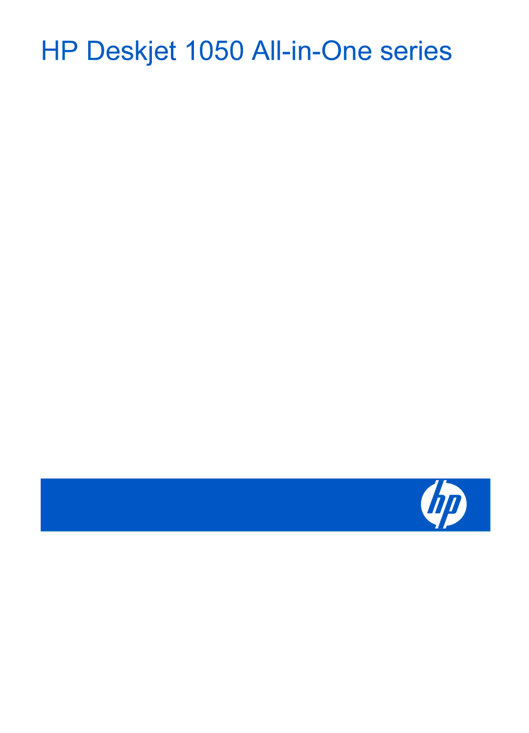 HP manual HP Deskjet 1050 All-in-One series 