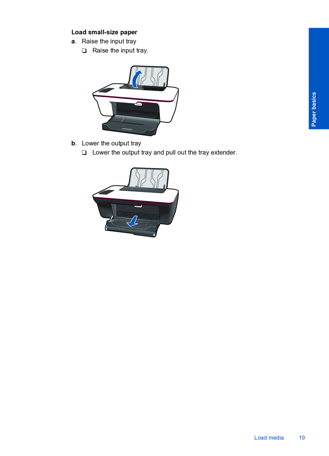 HP 1050 manual Load small-size paper 